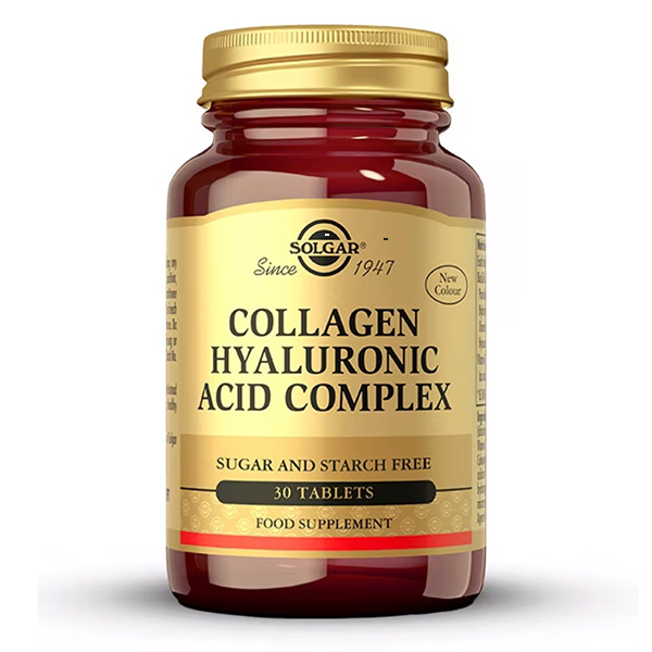 SOLGAR Ácido Hialurónico Complex con Colágeno 120mg (30 COMPRIMIDOS) 