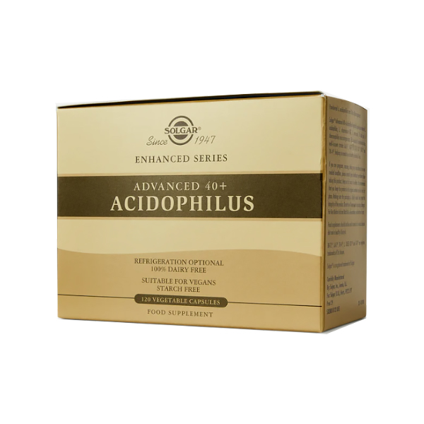 SOLGAR ACIDOPHILUS 40+ AVANZADO (120 CÁPSULAS VEGETALES)