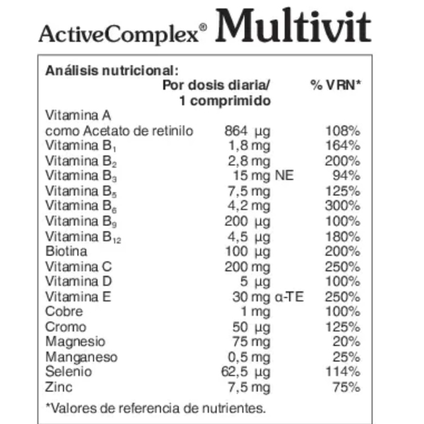 PHARMA NORD ACTIVECOMPLEX MULTIVIT (60 CAPSULAS)
