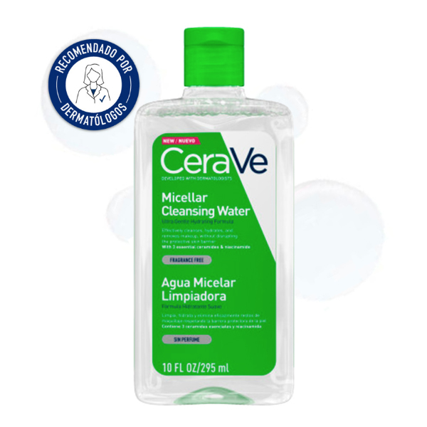CERAVE AGUA MICELAR LIMPIADORA LIMPIEZA SUAVE Y PROFUNDA (295ML)	