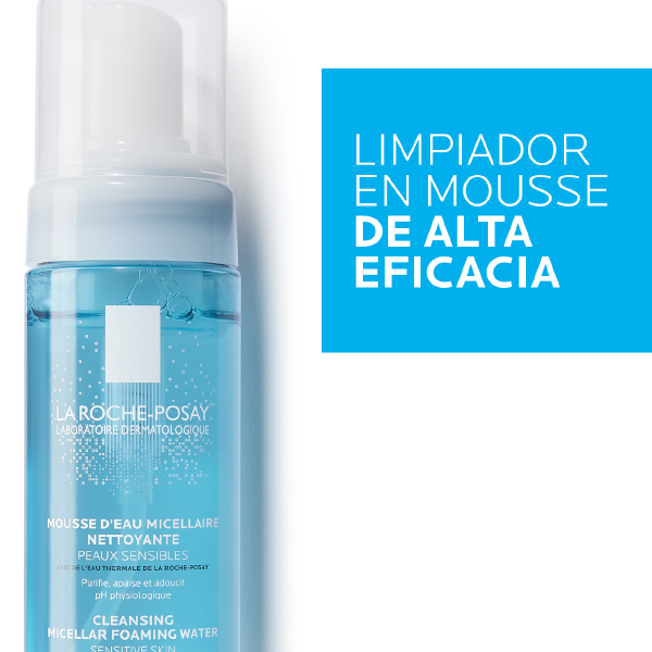 LA ROCHE POSAY Physiologique Espuma de Agua Micelar Desmaquillante y Limpiadora facial Piel Sensible (150ml)