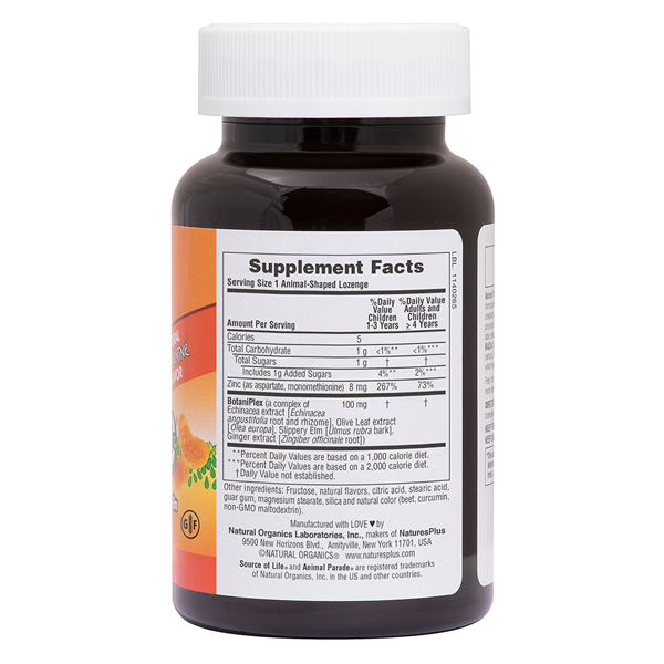 Comprar NATURE'S PLUS Animal Parade® KidZinc® SABOR MANDARINA