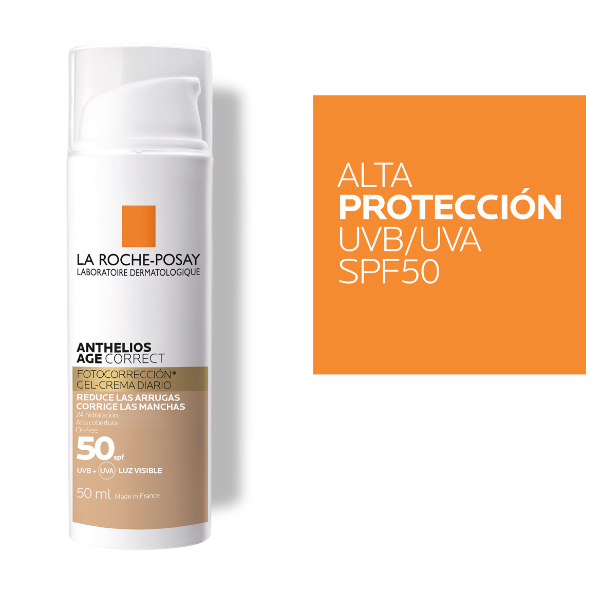 LA ROCHE POSAY ANTHELIOS AGE CORRECT SPF50 GEL-CREMA FOTOCCORRECION DIARIA CON COLOR (50ML)