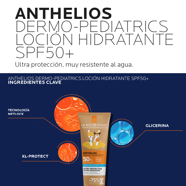 LA ROCHE POSAY ANTHELIOS WET SKIN CARTON TUBE DERMO-PEDIATRICS SPF50+ (200ml)			