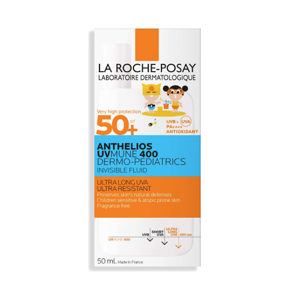 LA ROCHE POSAY ANTHELIOS UV-MUNE 400 DERMOPEDIATRICS FLUIDO INVISIBLE PROTECTOR SOLAR ROSTRO SPF50+ PARA NIÑOS (50ML)