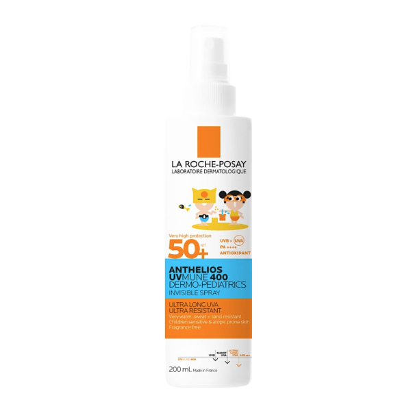 LA ROCHE POSAY ANTHELIOS UV-MUNE 400 DERMOPEDIATRICS SPRAY INVISIBLE PROTECTOR SOLAR SPF50+ PARA NIÑOS (200ml)