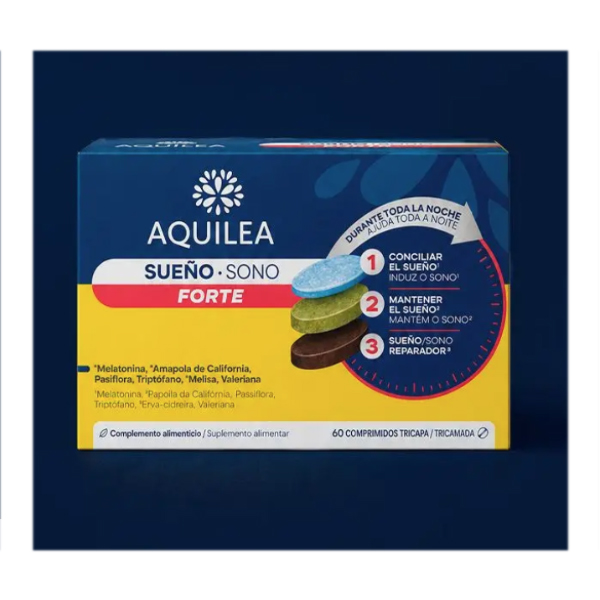 AQUILEA AQUILEA SUEÑO FORTE COMPRIMIDOS TRICAPA (60 COMP.+15 NOCHES GRATIS)