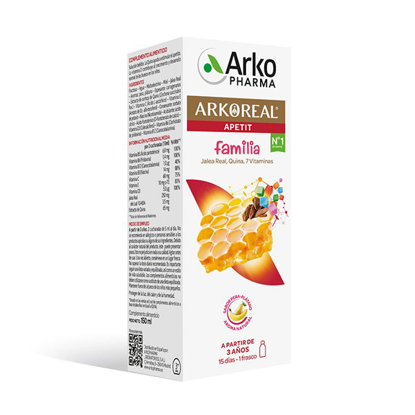 ARKOPHARMA ARKOREAL APETIT FAMILIA JARABE +3 AÑOS (150ml)    