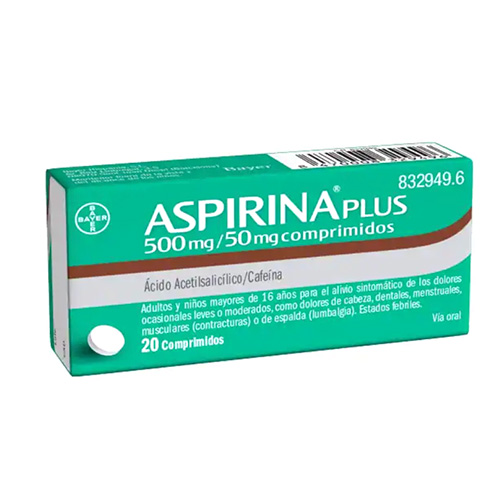 BAYER ASPIRINA PLUS 500mg/50 mg (20comp) | Farmacia Online BAYER ASPIRINA PLUS 500mg/50 mg (20comp) | Farmacia Online
