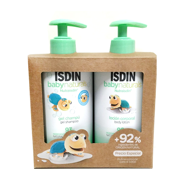 ISDIN BABYNATURALS RUTINA BAÑO GEL CHAMPÚ (400ml) + LOCIÓN CORPORAL (400ML)