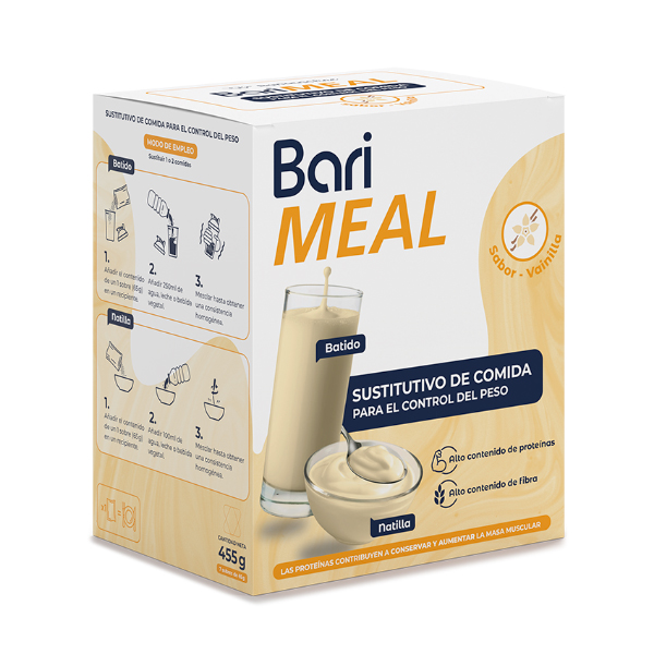 BARIATRICLINE BARIMEAL BATIDOS SUSTITUTIVOS SABOR VAINILLA (7 SOBRES X 65G)