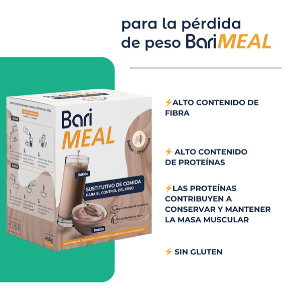BARIATRICLINE BARIMEAL BATIDOS SUSTITUTIVOS SABOR VAINILLA (7 SOBRES X 65G)