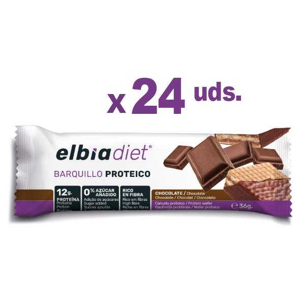 ELBIA BARQUILLO PROTEICO CHOCOLATE (36G x 24 UNIDADES)
