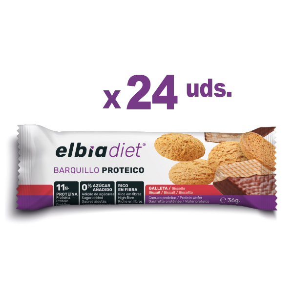 ELBIA BARQUILLO PROTEICO GALLETA (36G x 24 UNIDADES)