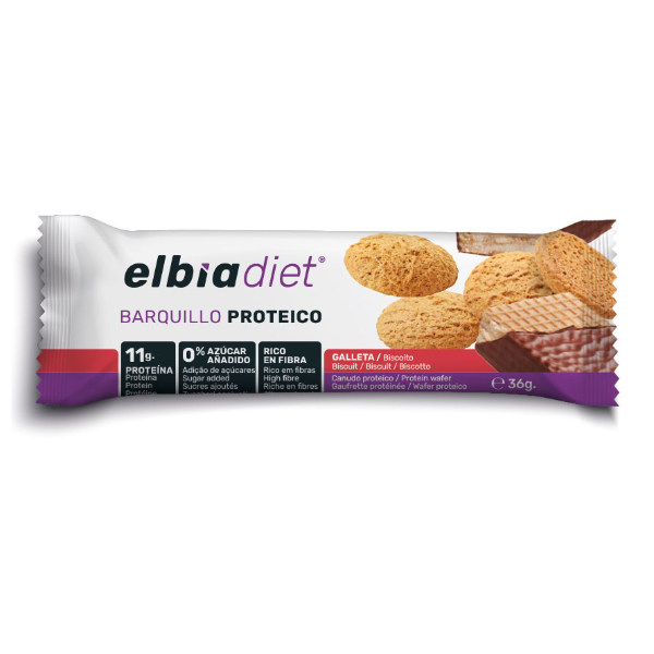 ELBIA BARQUILLO PROTEICO GALLETA (36G x 24 UNIDADES)