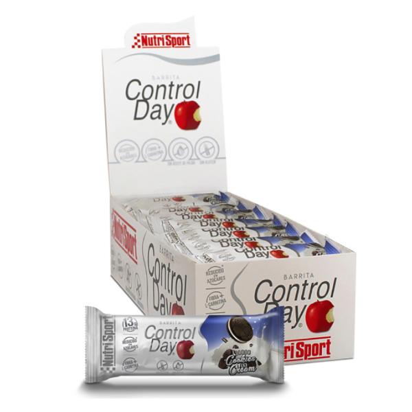 NUTRISPORT BARRITA COOKIES-CREAM CONTROLDAY CAJA (28 UNIDADES x 44G)
