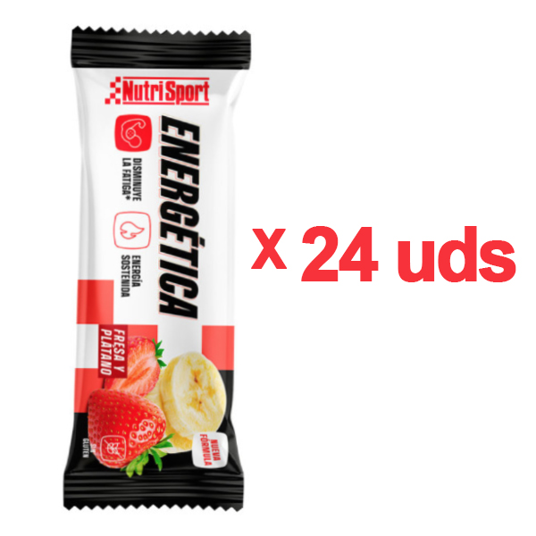 NUTRISPORT BARRITA ENERGETICA FRESA-PLATANO CAJA (24 UDS x 44G)