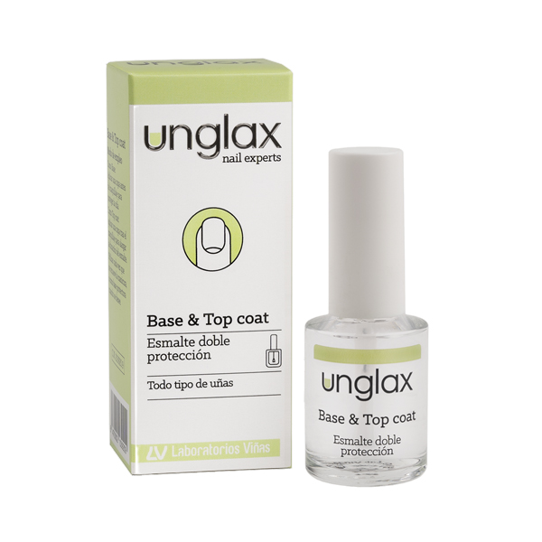 UNGLAX BASE & TOP COAT ESMALTE PROTECTOR (ENVASE 10ML) NOVEDAD!
