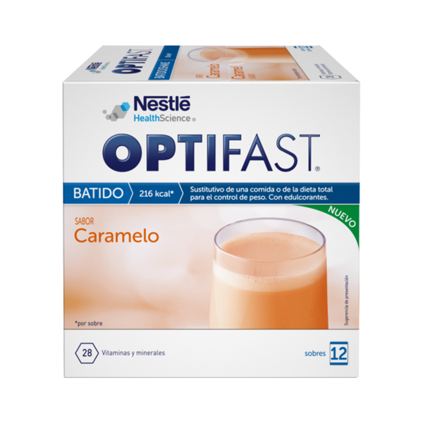 OPTIFAST BATIDO SUSTITUTIVO  SABOR CARAMELO (12 SOBRE X 55G)