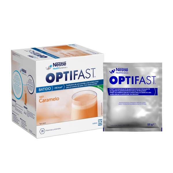 OPTIFAST BATIDO SUSTITUTIVO  SABOR CARAMELO (12 SOBRE X 55G)