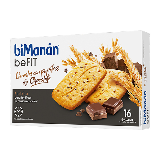 BIMANAN GALLETAS CEREALES CON PEPITAS DE CHOCO (16 GALLETAS)