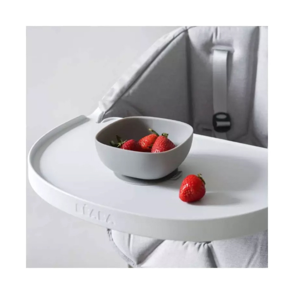 SUAVINEX BEABA BOL SILICONA CON VENTOSA GRIS 4+Meses