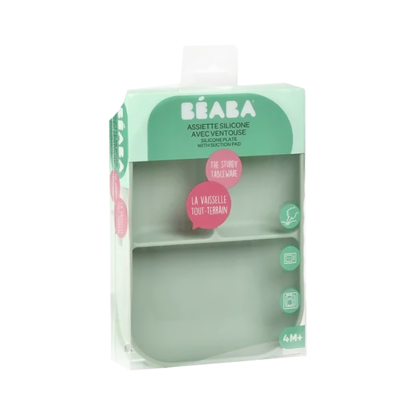 SUAVINEX BEABA PLATO DIVIDIDO SILICONA VERDE 4+