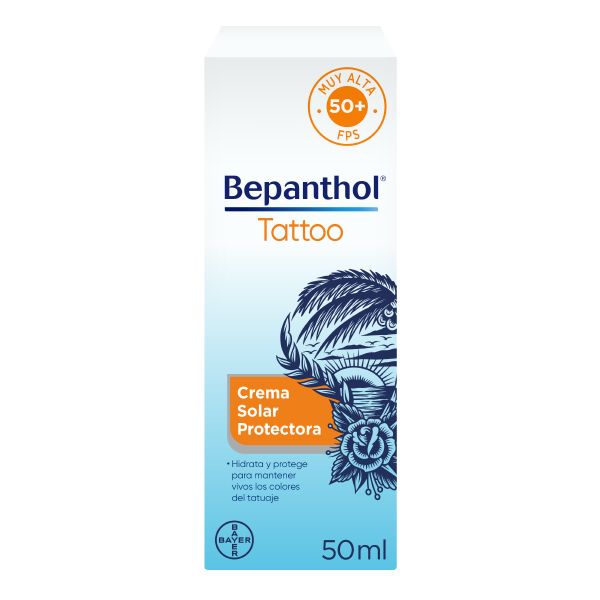 BAYER BEPANTHOL TATTOO CREMA SOLAR PF50 (50ml)