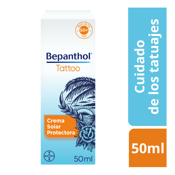 BAYER BEPANTHOL TATTOO CREMA SOLAR PF50 (50ml)
