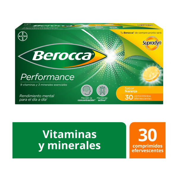 BAYER Berocca Performance Naranja (30comp. efervescentes)