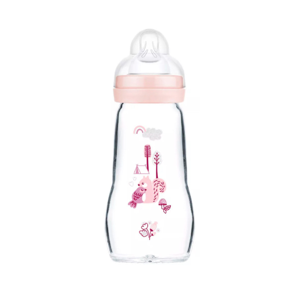 MAM BABY BIBERON FEEL GOOD CRISTAL +4M ROSA (260ML)