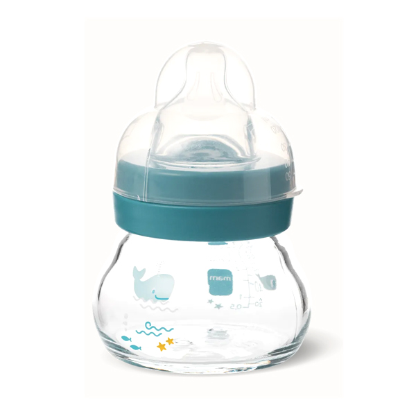MAM BABY BIBERÓN FEEL GOOD CRISTAL TETINA PLANA +0M FOREST (90ML)