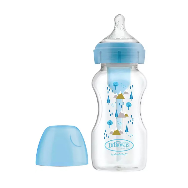 DR. BROWN´S BIBERÓN OPTIONS+ BOCA ANCHA AZUL BOSQUE (270ml)