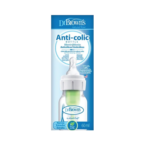 DR. BROWN´S BIBERÓN OPTIONS PLUS + BOCA ESTRECHA (60ML)