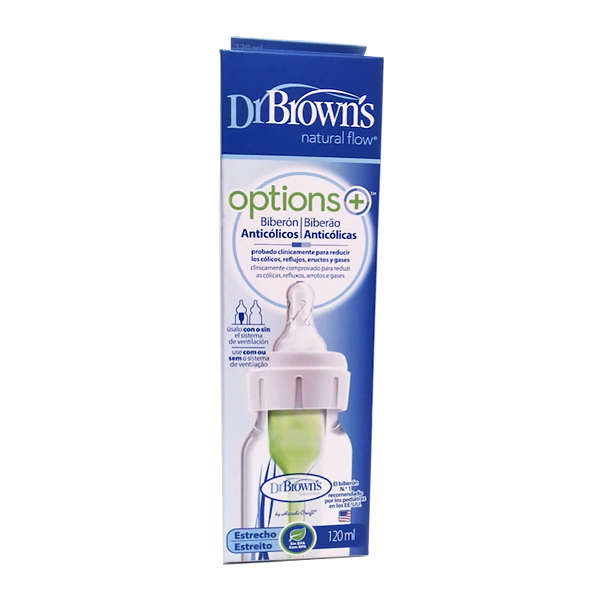 DR. BROWN´S BIBERÓN OPTIONS+ BOCA ESTRECHA (120ml)
