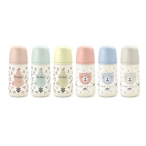 SUAVINEX BIBERÓN PRINTS TETINA FISIOLÓGICA SILICONA SX PRO FLUJO MEDIO +3M (270ML)