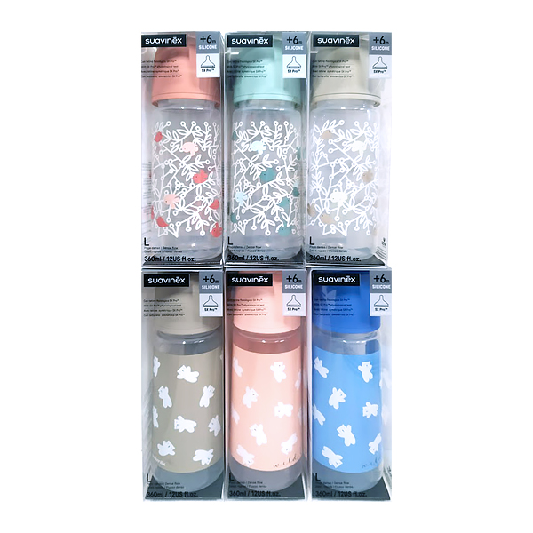 SUAVINEX BIBERON PRINTS TETINA FISIOLOGICA SX PRO SILICONA FLUJO L (360ML)