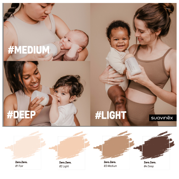 SUAVINEX BIBERÓN ZERO.ZERO FLUJO M +3M COLOR LIGHT (270ML)