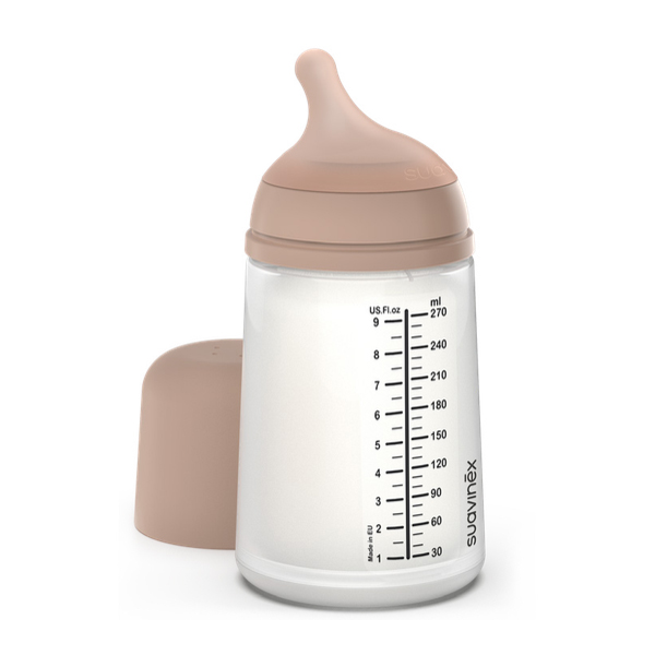 SUAVINEX BIBERÓN ZERO.ZERO FLUJO M +3M COLOR MEDIUM (270ML)