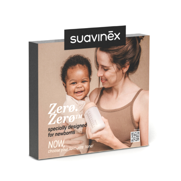 SUAVINEX BIBERÓN ZERO.ZERO FLUJO M +3M COLOR MEDIUM (270ML)
