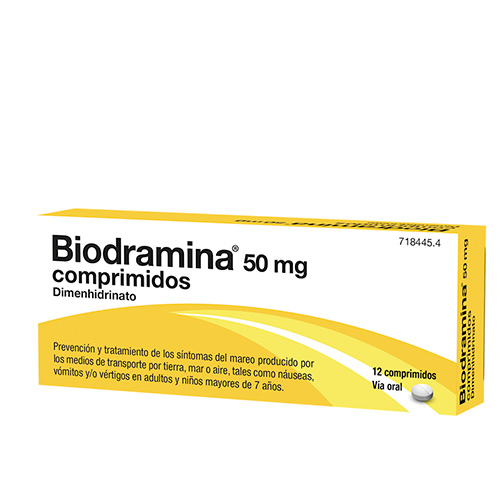 URIACH BIODRAMINA 50mg COMPRIMIDOS 