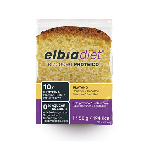 ELBIA BIZCOCHO PROTEICO PLATANO (50G)