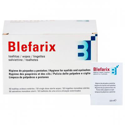 BLEFARIX TOALLITAS - Higiene Párpados y Pestañas (50 TOALLITAS X 2ML)