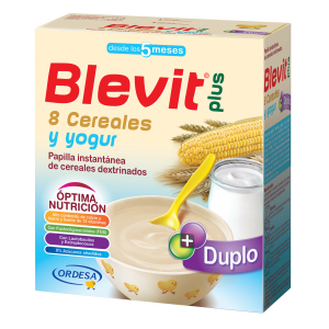 BLEVIT Plus Duplo 8 Cereales y Yogur +5 Meses (600g)