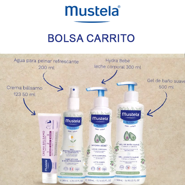 MUSTELA BOLSA CARRITO BEIGE