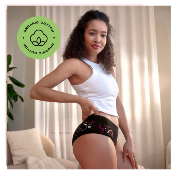 INTIMINA BRAGAS MENSTRUALES ALGODON ORGANICO TALLA S (1 UNIDAD)
