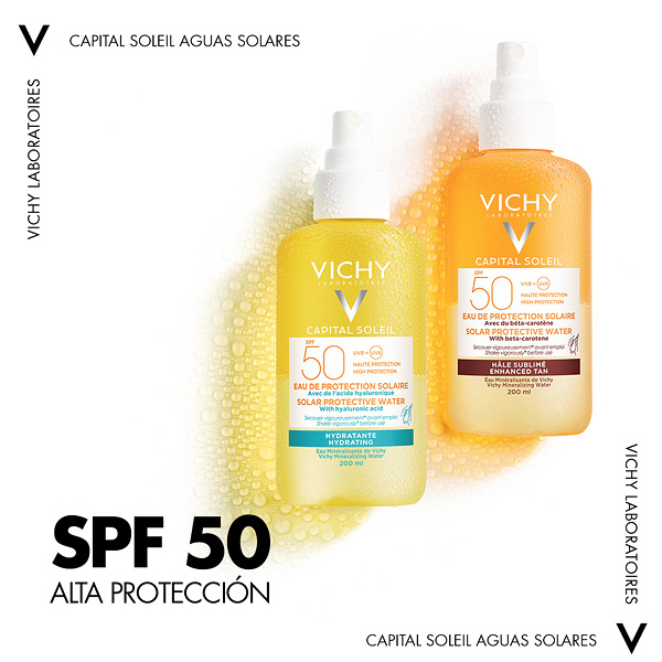 VICHY CAPITAL SOLEIL AGUA HIDRATANTE  SPF50+ (200ML)
