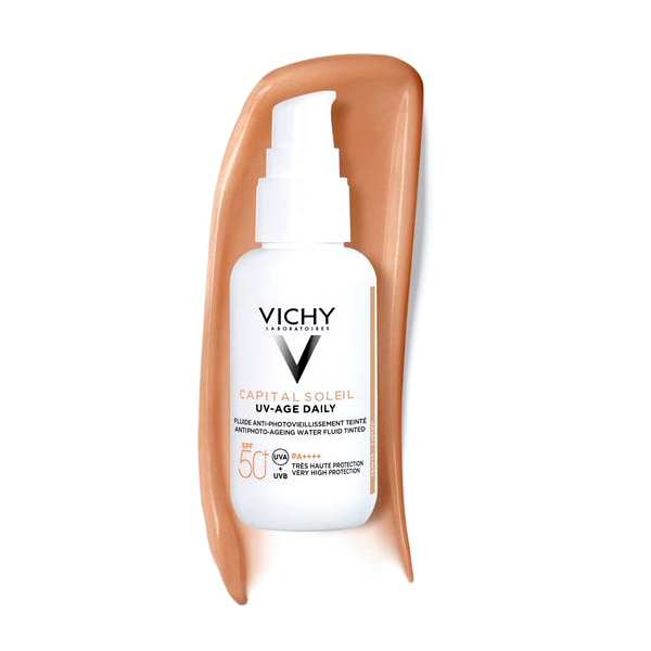VICHY CAPITAL SOLEIL UV AGE FLUIDO FOTOPROTECTOR DIARIO COLOR MEDIUM SPF 50 (40ML)