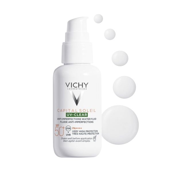 VICHY CAPITAL SOLEIL UV CLEAR FLUIDO FOTOPROTECTOR DIARIO SPF 50+ (40ml)