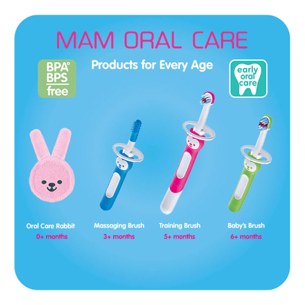 MAM BABY CEPILLO DENTAL BABY'S BRUSH EXTRA SUAVE COLOR ROSA (1 UNIDAD)